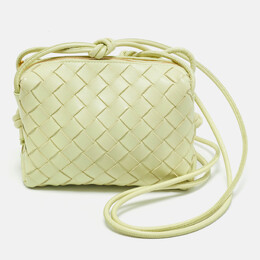 Bottega Veneta: Жёлтая сумка  Intrecciato