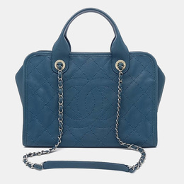 Chanel: Голубая сумка-шоппер 