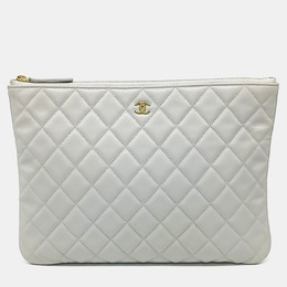 Chanel: Белый клатч 
