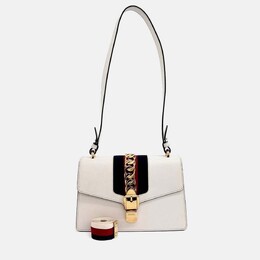 Gucci: Белая сумка  Sylvie