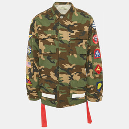 Off-White: Зелёная куртка 