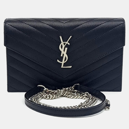 Saint Laurent Paris: Чорні сумки через плече  Envelope