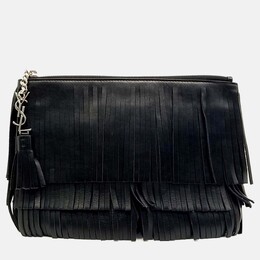 Saint Laurent Paris: Чёрный клатч 