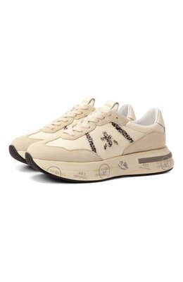 Premiata: Бежевые кроссовки 