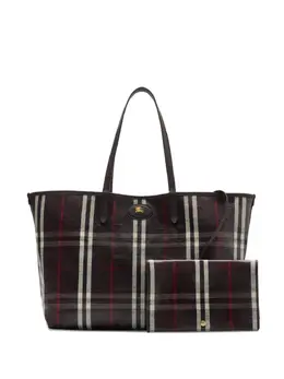 Burberry: Коричневая сумка-шоппер 