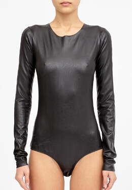Mm6 Maison Margiela: Чёрный боди 