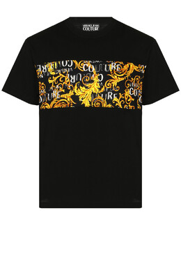 Versace Jeans Couture: Чёрная футболка 