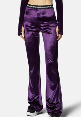 Versace Jeans Couture: Фиолетовые легинсы 