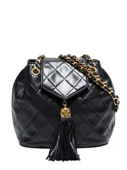 CHANEL Pre-Owned: Чёрный рюкзак 