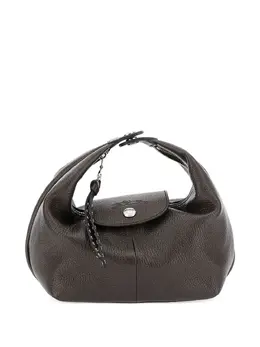 Longchamp: Коричневая сумка-шоппер  Le Pliage