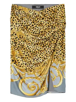 Versace: Драпированная юбка 