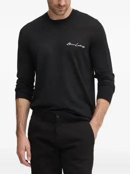 Armani Exchange: Чёрный свитер 