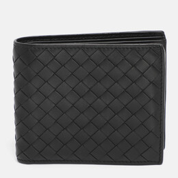 Bottega Veneta: Чёрный кошелёк  Intrecciato