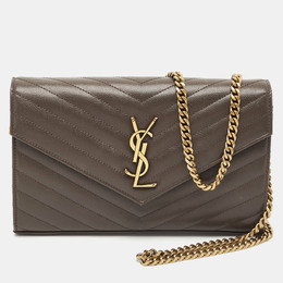 Saint Laurent Paris: Зелёный кошелёк 