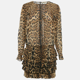 Saint Laurent Paris: Коричневое платье 