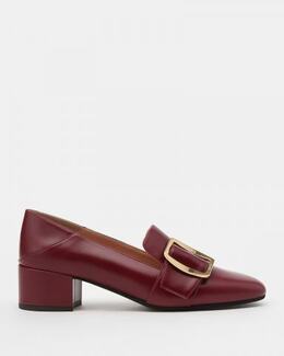 Bally: Бордовые туфли 
