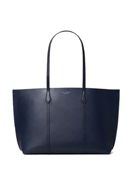 Tory Burch: Синяя сумка-шоппер  Perry