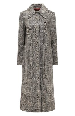Gucci: Кожаное пальто 