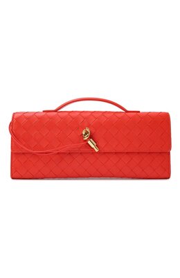 Bottega Veneta: Красный клатч 