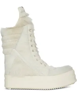 Rick Owens: Белые кроссовки  Geobasket