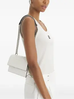 Tory Burch: Белая сумка  Fleming