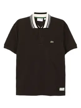 Lacoste: Коричневое поло 