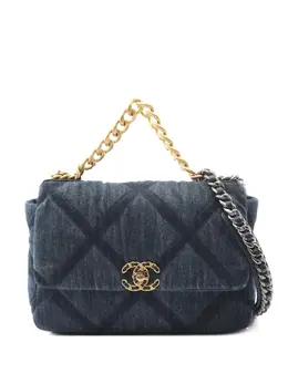 CHANEL Pre-Owned: Голубая сумка 