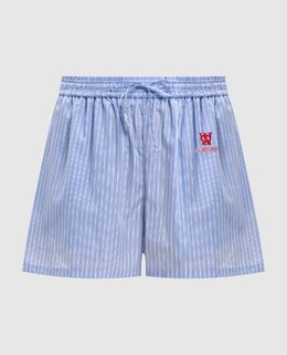 Off-White: Блакитні шорти 