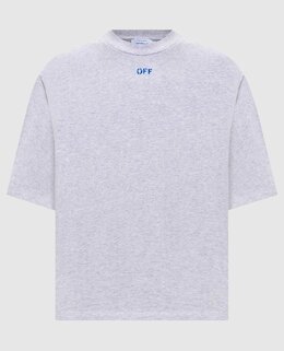 Off-White: Сірі футболки 