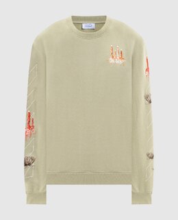 Off-White: Зелені світшоти  Arrow