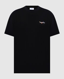 Off-White: Чорні футболки 