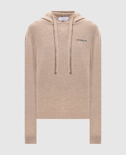Off-White: Бежевая толстовка 