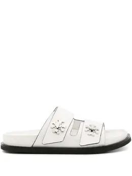 Tory Burch: Белые сандалии 