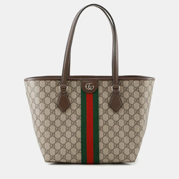 Gucci: Бежевая сумка-шоппер  Double G