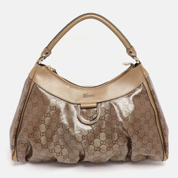 Gucci: Бежевое кольцо  GG