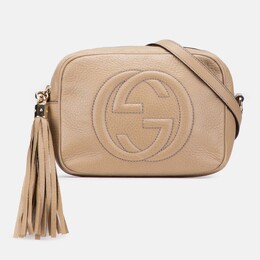 Gucci: Коричневая сумка через плечо  Soho