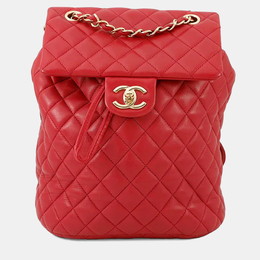 Chanel: Красный рюкзак 