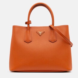 Prada: Оранжевая сумка 