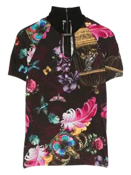 Versace Jeans Couture: Топ с растительным принтом 