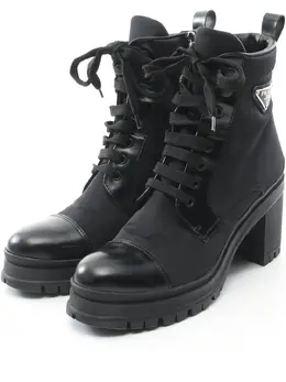Prada Pre-Owned: Чёрные ботинки 