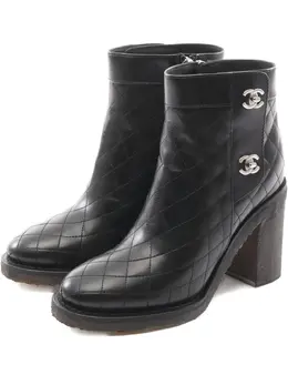 CHANEL Pre-Owned: Чёрные ботинки 