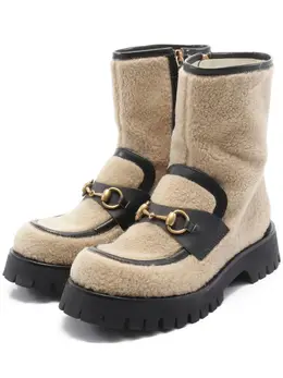 Gucci Pre-Owned: Бежевые ботинки 