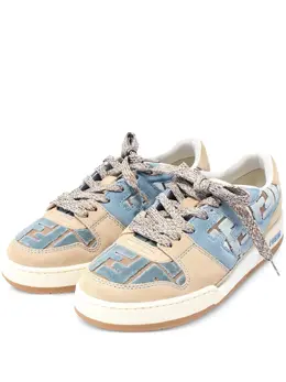 Fendi Pre-Owned: Светлые кроссовки 