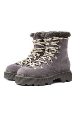 Santoni: Серые ботинки 