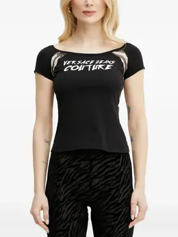 Versace Jeans Couture: Чёрная футболка 