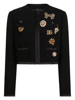 Dolce & Gabbana: Чёрная куртка 