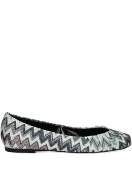 Missoni: Белые балетки 