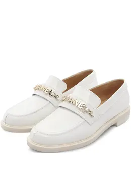 CHANEL Pre-Owned: Белые лоферы 