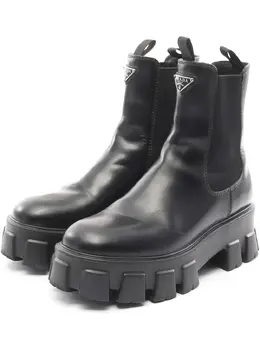 Prada Pre-Owned: Чёрные ботинки 