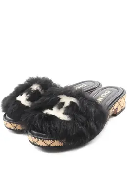CHANEL Pre-Owned: Чёрные сандалии 